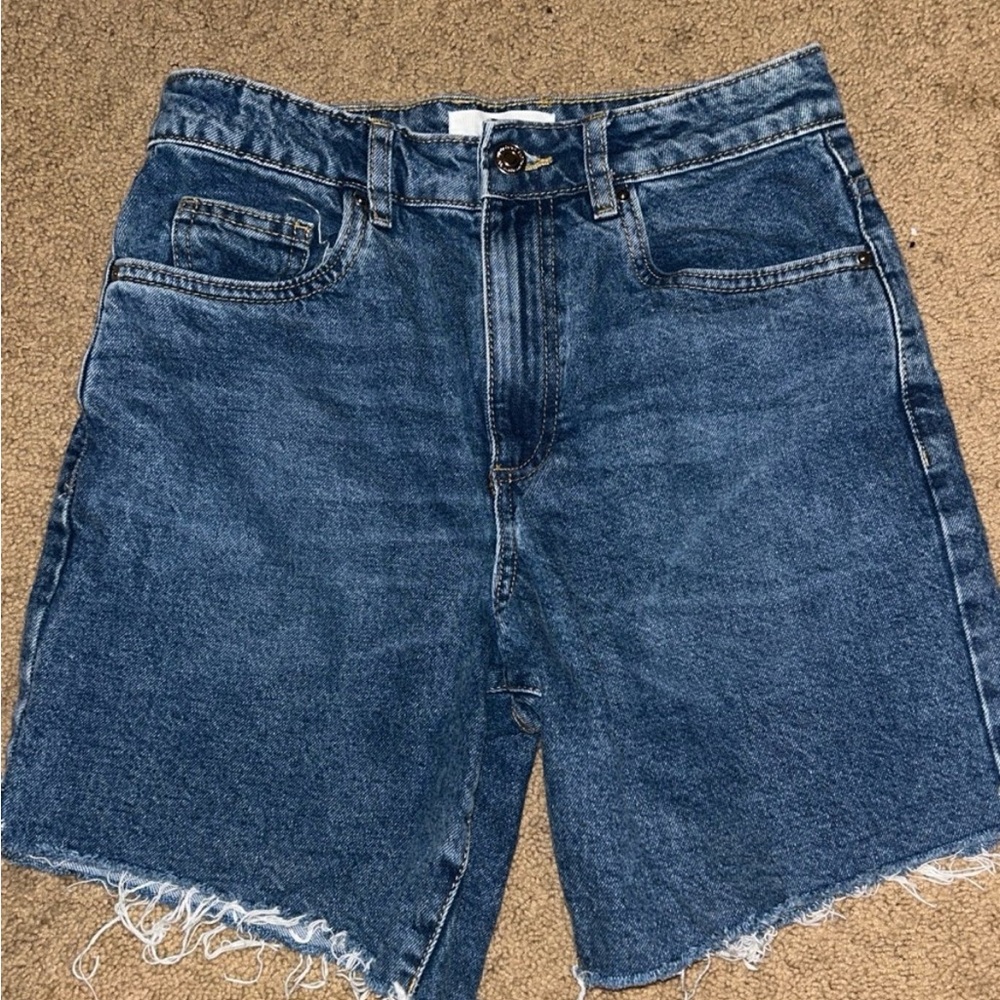 Cotton On Relaxed Blue Denim Shorts/Jorts - Size 2